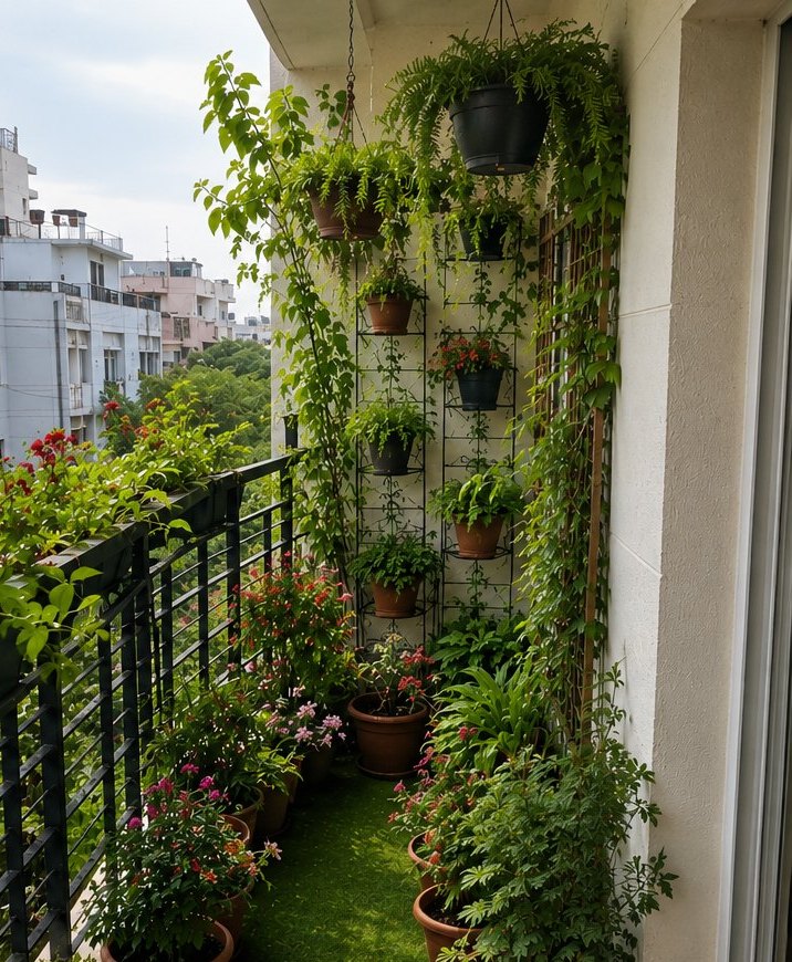 Apartment balcony revival — after Udyan Mali care